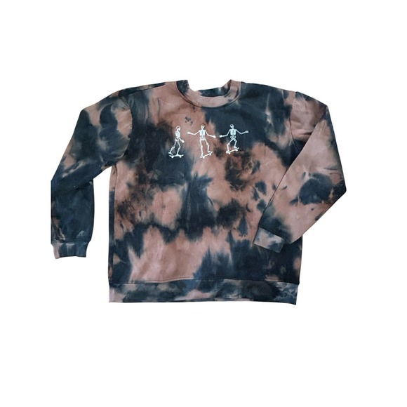 Better Together Other - Better/Together Tie Dye Sweatshirt Skeleton Skateboard SZ XL
